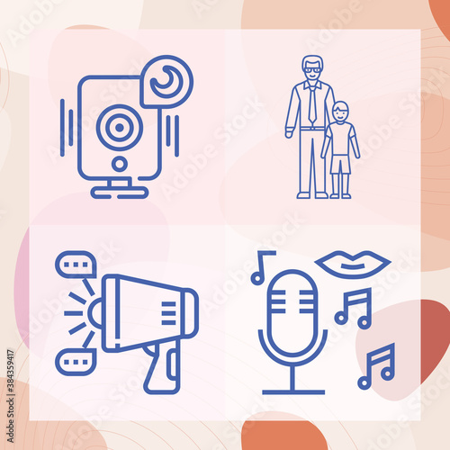 Simple set of pa related lineal icons
