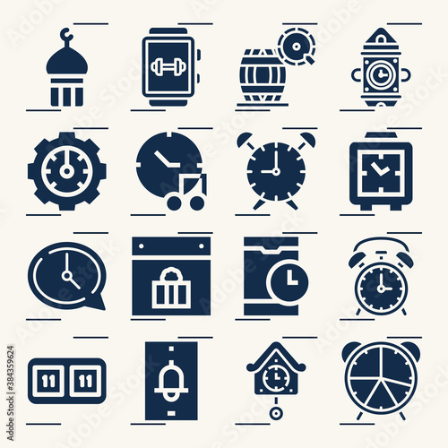 Simple set of uncertain related filled icons.