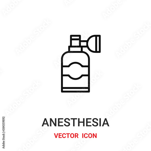 anesthesia icon vector symbol. anesthesia symbol icon vector for your design. Modern outline icon for your website and mobile app design.