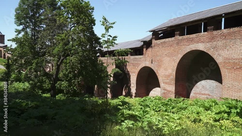 View of the wall of the Novgorod Kremlin photo