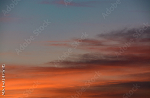 Fototapeta Naklejka Na Ścianę i Meble -  Background Clouds in sunset red light 