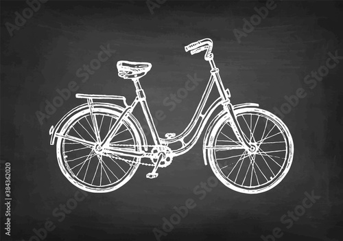 Chalk sketch of vintage bicycle.