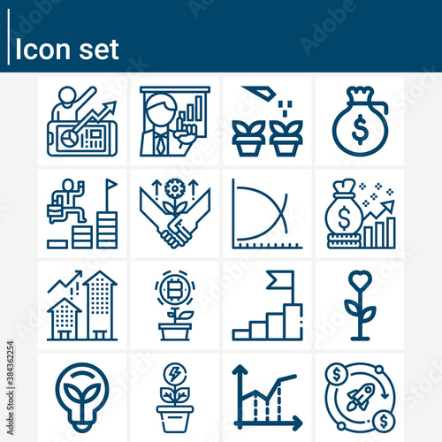 Simple set of cent related lineal icons.