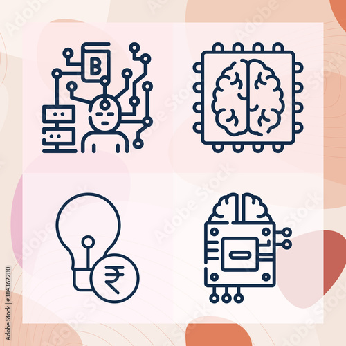 Simple set of fake related lineal icons