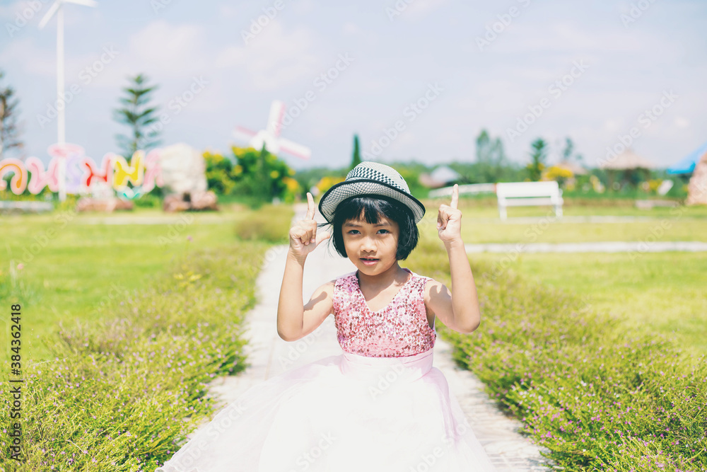Fototapeta premium Smiling beautiful girl portrait stock photo