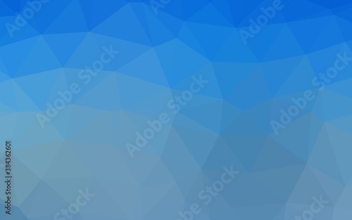 Light BLUE vector shining triangular pattern.