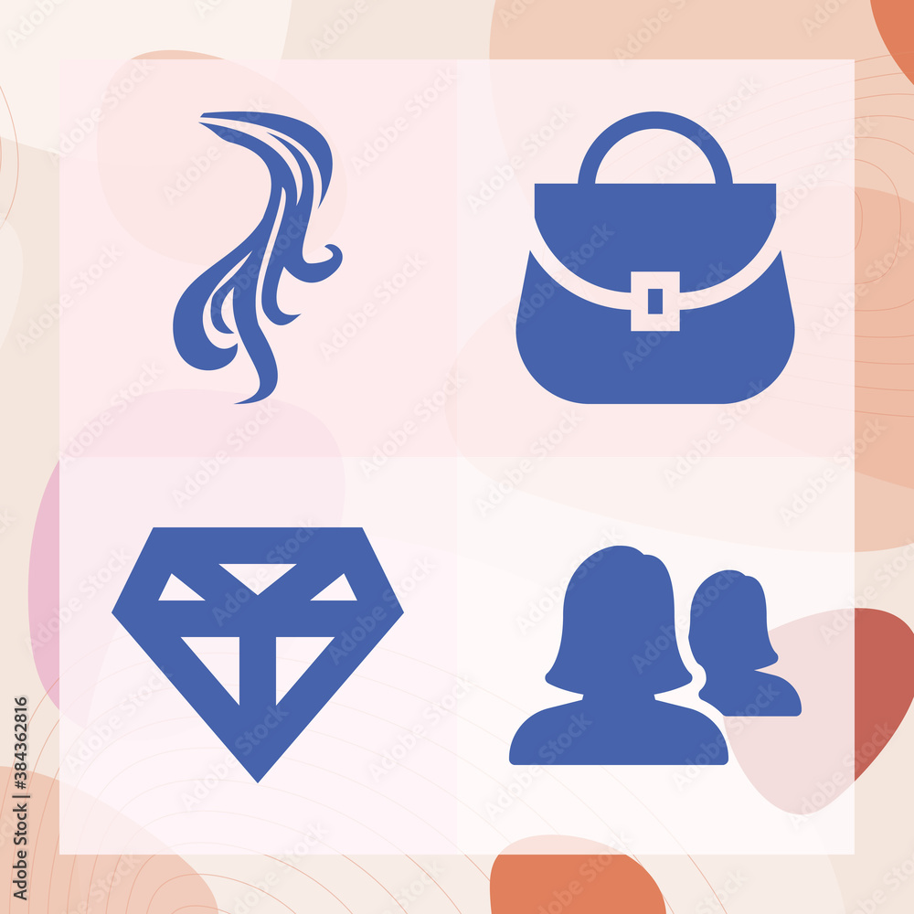 Simple set of foster sister related filled icons
