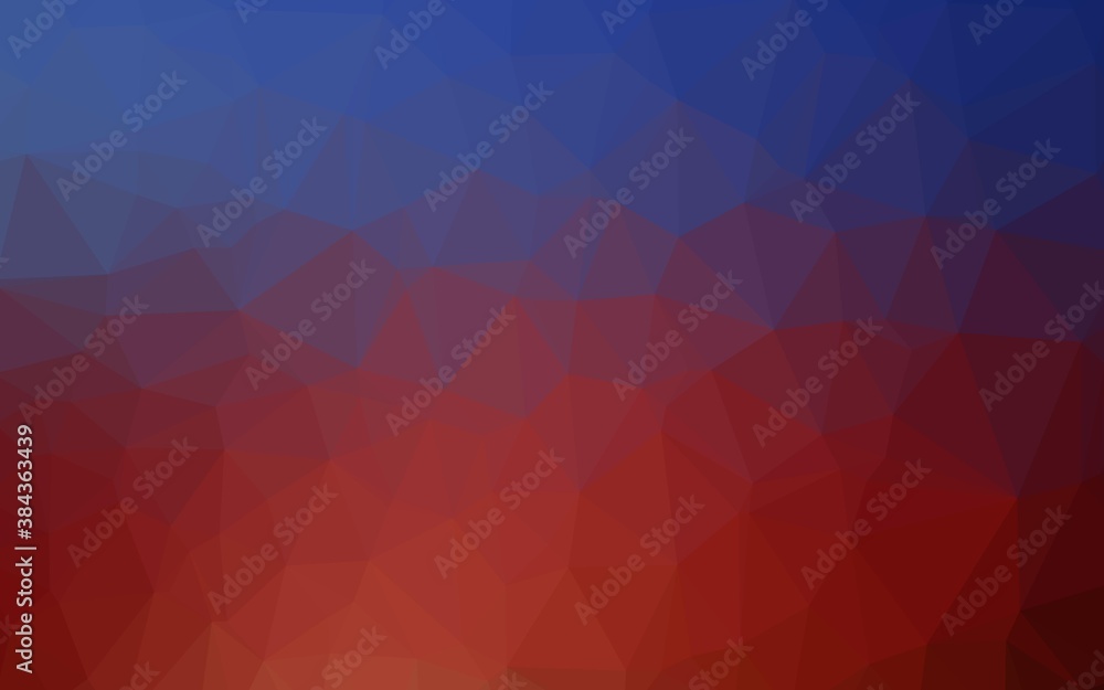 Dark Blue, Red vector low poly cover. Dark Blue, Red vector low poly cover.