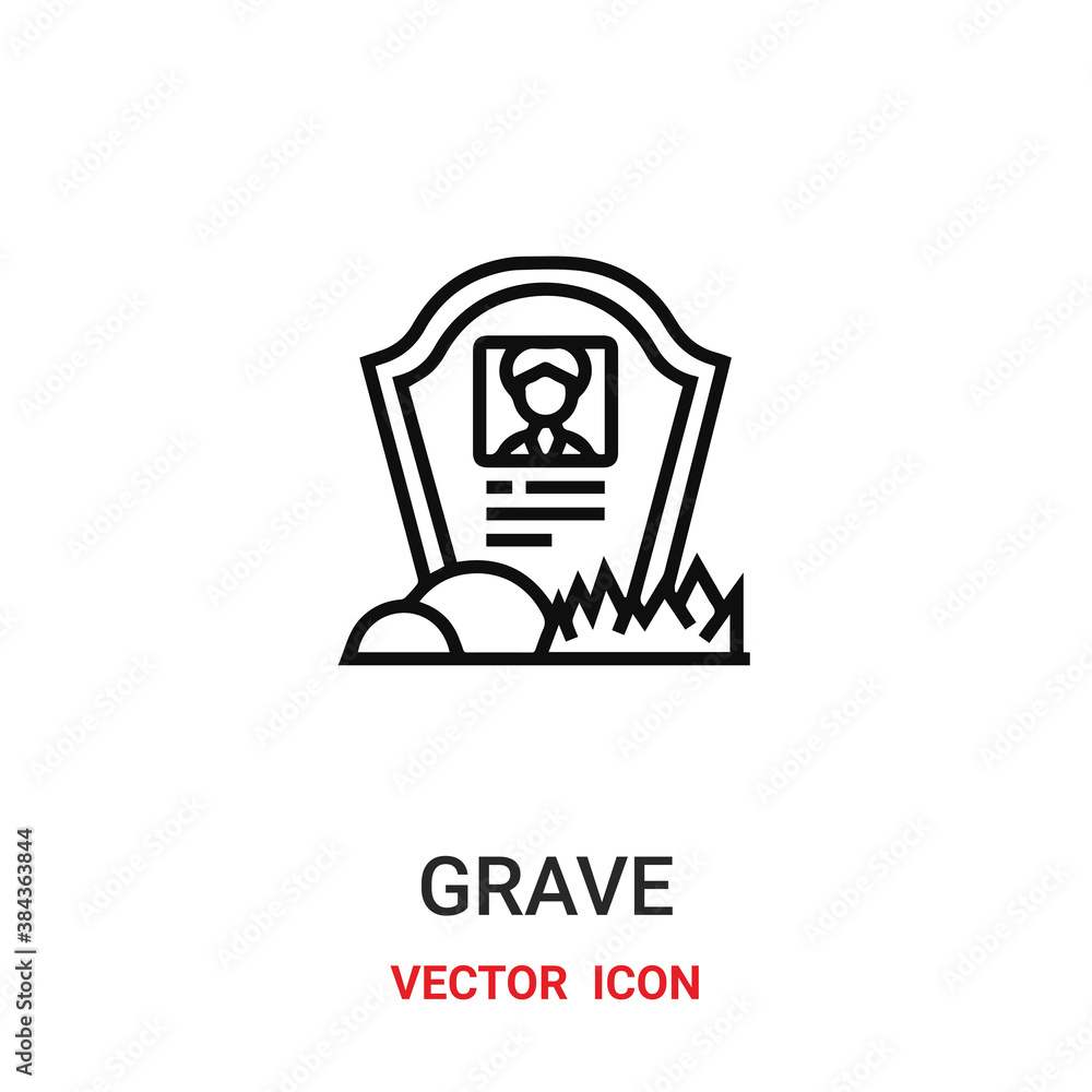 grave icon vector symbol. grave symbol icon vector for your design. Modern outline icon for your website and mobile app design. grave icon vector symbol. grave symbol icon vector for your design. Modern outline icon for your website and mobile app design.
