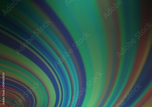 Dark Blue  Green vector blurred and colored template.