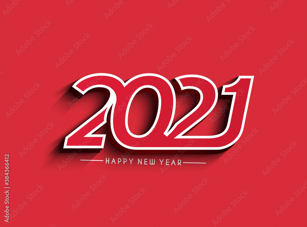 Happy New Year 2021 Text Typography Design Patter, Vector illustration. Happy New Year 2021 Text Typography Design Patter, Vector illustration.