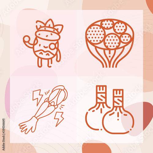 Simple set of contraction related lineal icons