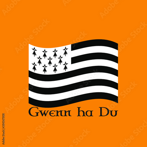 Fotografie Drapeau Breton - Gwenn ha Du