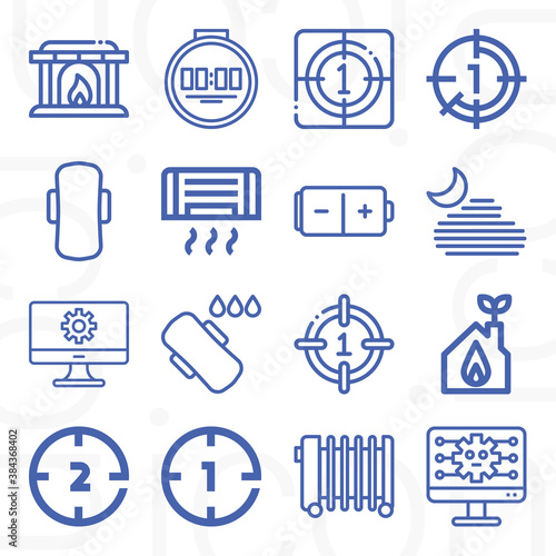 16 pack of fastest  lineal web icons set