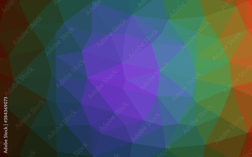 Obraz premium Dark Multicolor, Rainbow vector low poly cover.