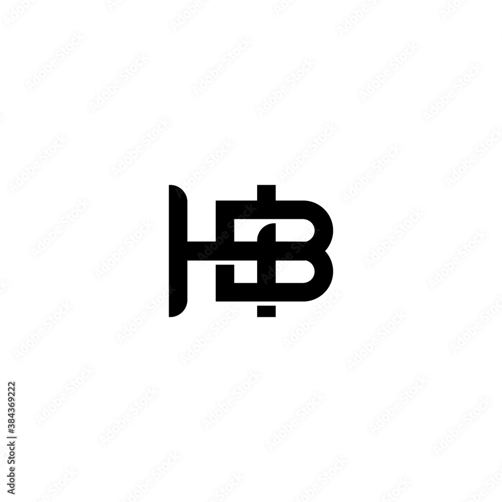 initials logo monogram combination of letters H and B initials logo monogram combination of letters H and B