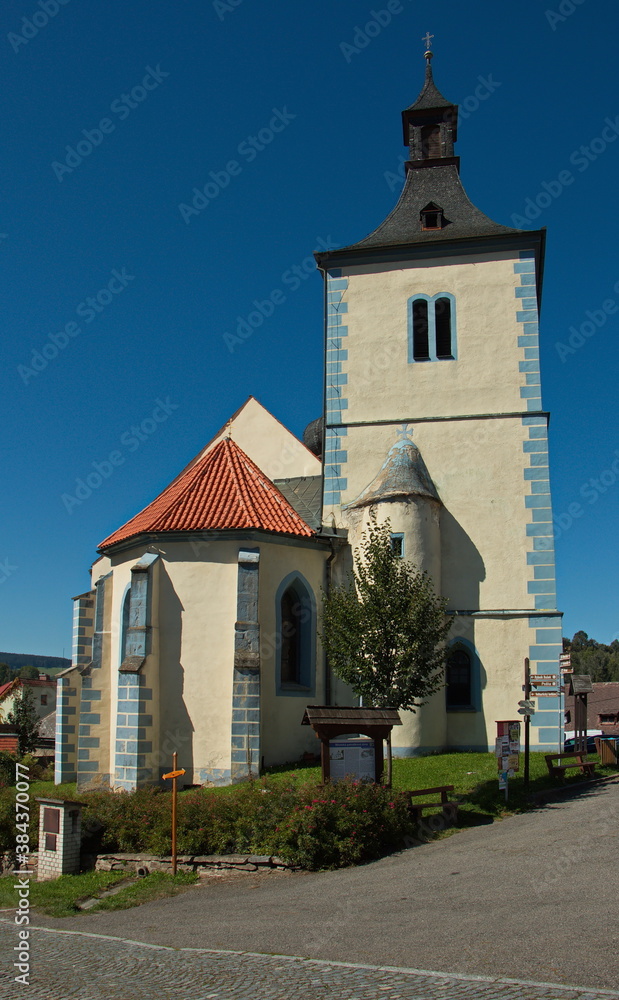 Church of the Nativity of the Virgin Mary in the village Velhartice in Plzeň Region,Czech republic,Europe
