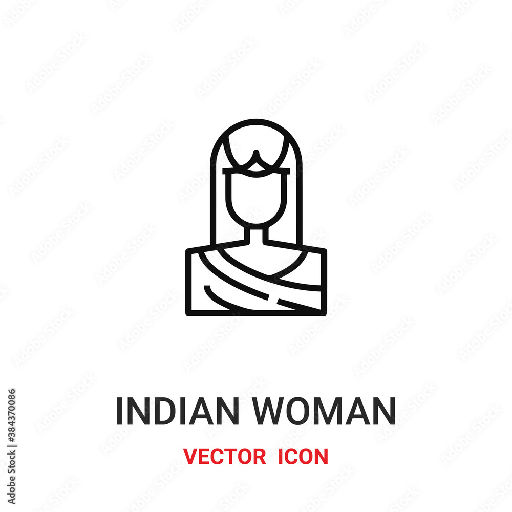 Indian woman icon vector symbol. Indian man symbol icon vector for your design. Modern outline icon for your website and mobile app design. Indian woman icon vector symbol. Indian man symbol icon vector for your design. Modern outline icon for your website and mobile app design.