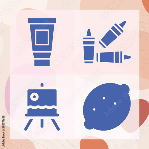 Simple set of pigment related filled icons