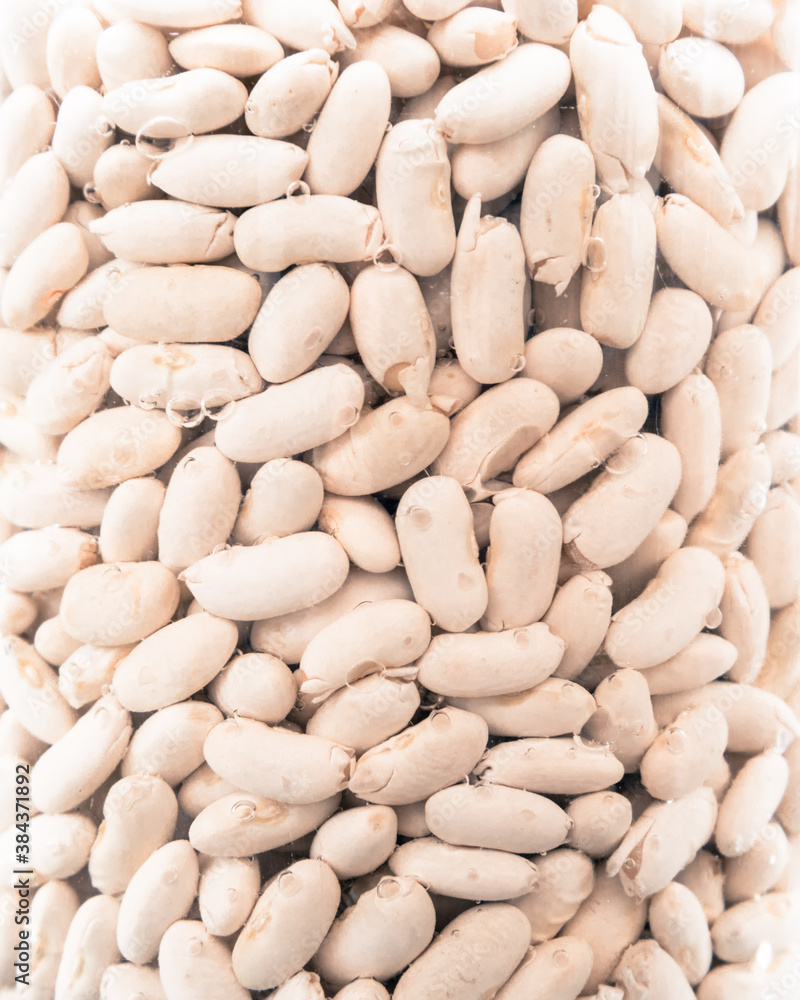 Cannellini beans close up in a jar Cannellini beans close up in a jar