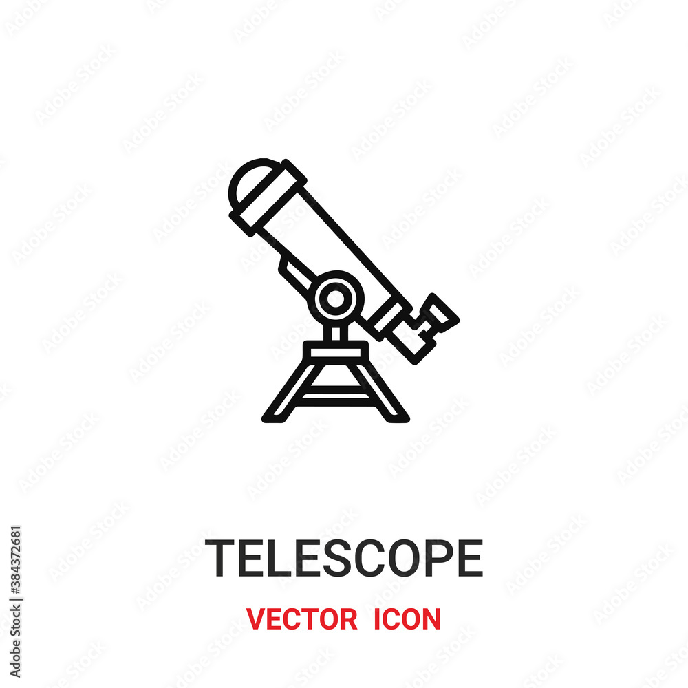 telescope icon vector symbol. telescope symbol icon vector for your design. Modern outline icon for your website and mobile app design. telescope icon vector symbol. telescope symbol icon vector for your design. Modern outline icon for your website and mobile app design.