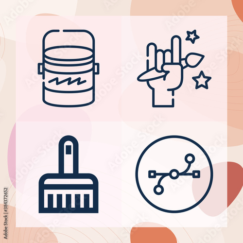 Simple set of coat related lineal icons