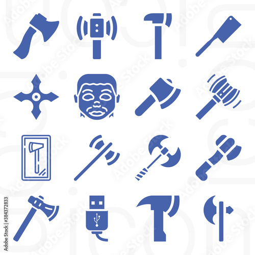 16 pack of murderer  filled web icons set