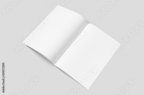 A4 portrait magazine, catalog mockup, saddle stitch.