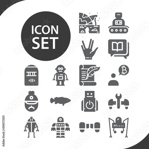 Simple set of literary composition related filled icons.
