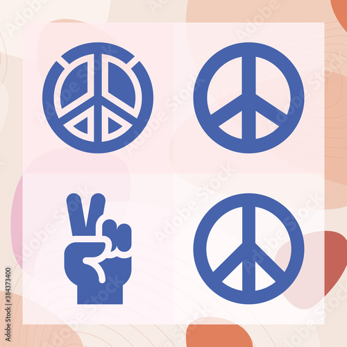 Simple set of public security related filled icons