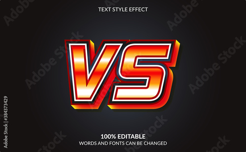 Editable Text Effect, Versus, Video Game Text Style