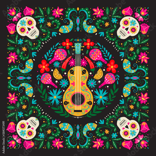 Dia de Los Muertos, Day of the Dead or Mexico Halloween