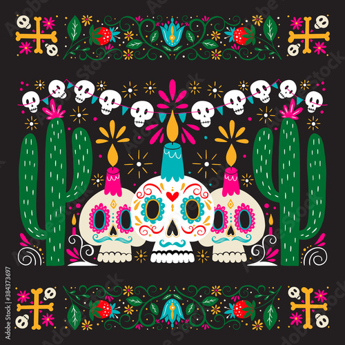 Dia de Los Muertos, Day of the Dead or Mexico Halloween