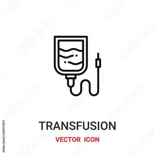 transfussion icon vector symbol. transfussion symbol icon vector for your design. Modern outline icon for your website and mobile app design.