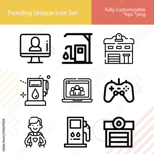 Simple set of sub related lineal icons.