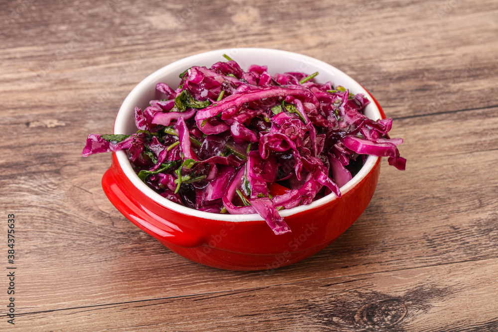 Pickled red cabbage with herbs Pickled red cabbage with herbs