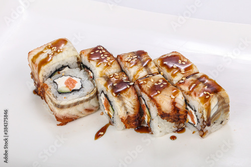 Japanese traditional roll with eel