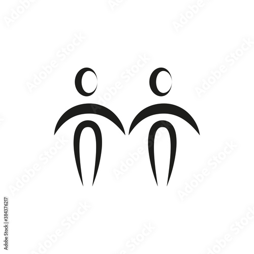 simple zodiac sign gemini horoscope isolated on white vector illustration EPS10
