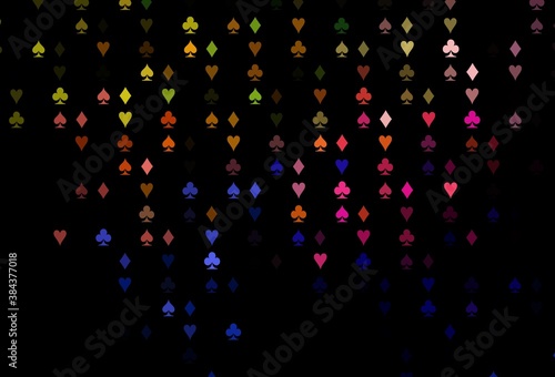 Fototapeta Naklejka Na Ścianę i Meble -  Dark Multicolor, Rainbow vector layout with elements of cards.