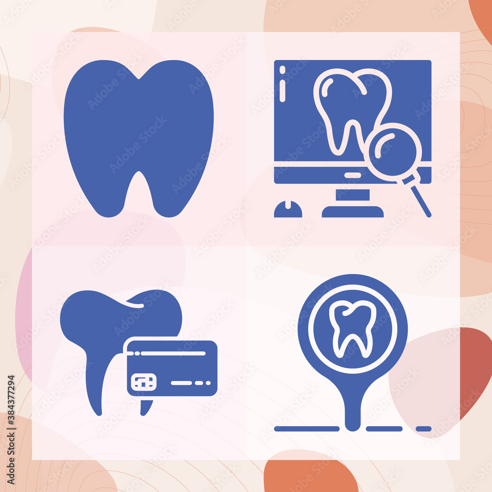 Simple set of dental practitioner related filled icons Simple set of dental practitioner related filled icons