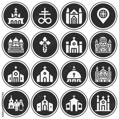 16 pack of parish  filled web icons set