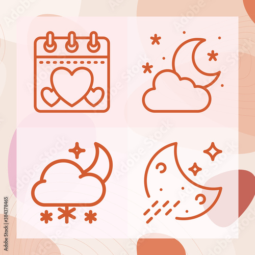 фотографія Simple set of lunar related lineal icons