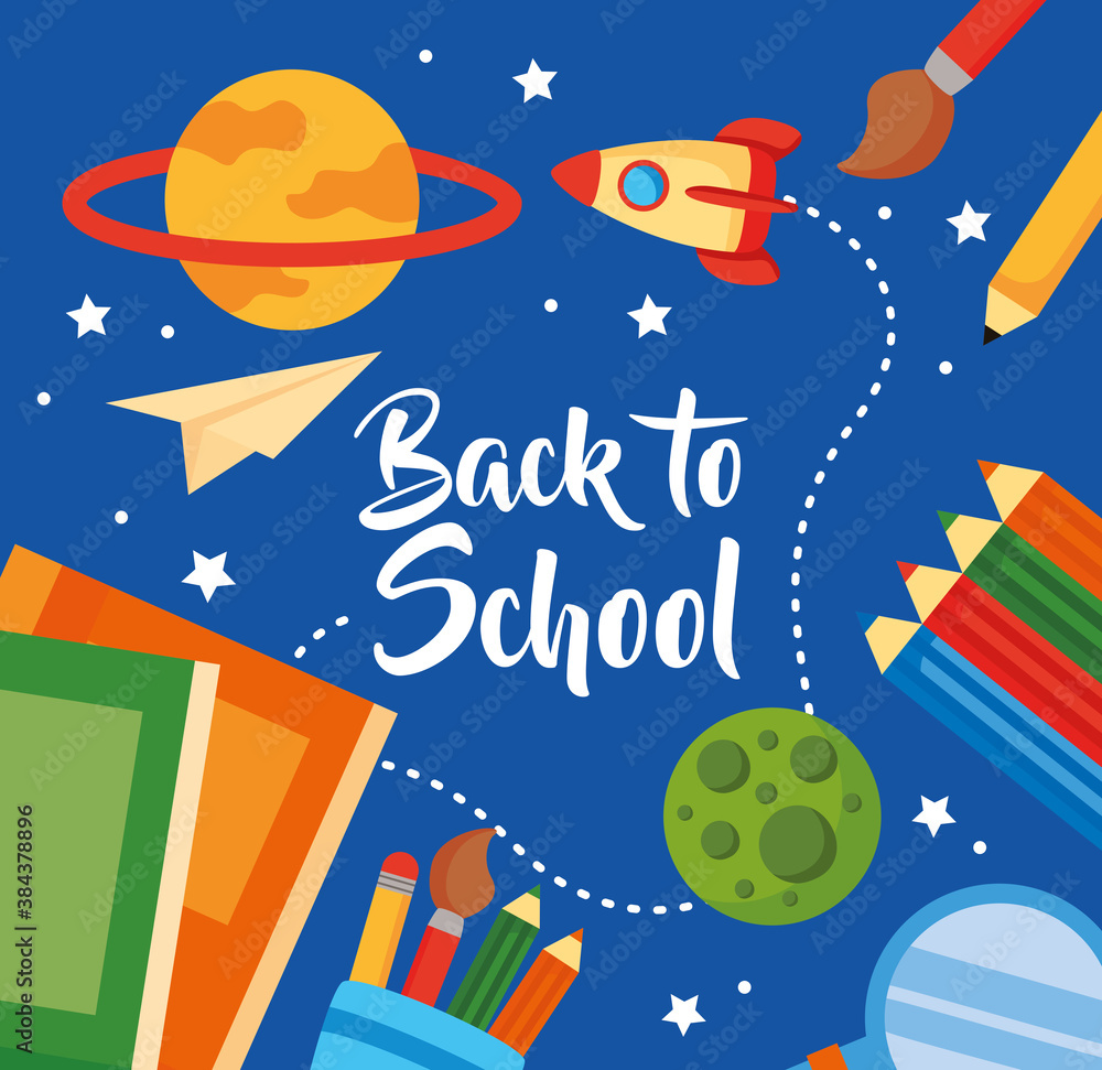 back to school poster with back to school poster with