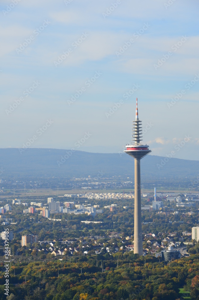 Obraz premium View from the Maintower in Frankfurt am Main, Germany