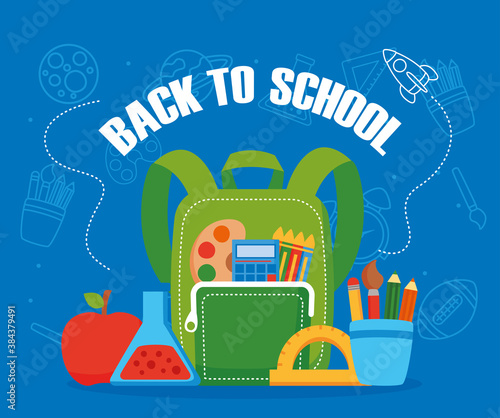 back to school poster with