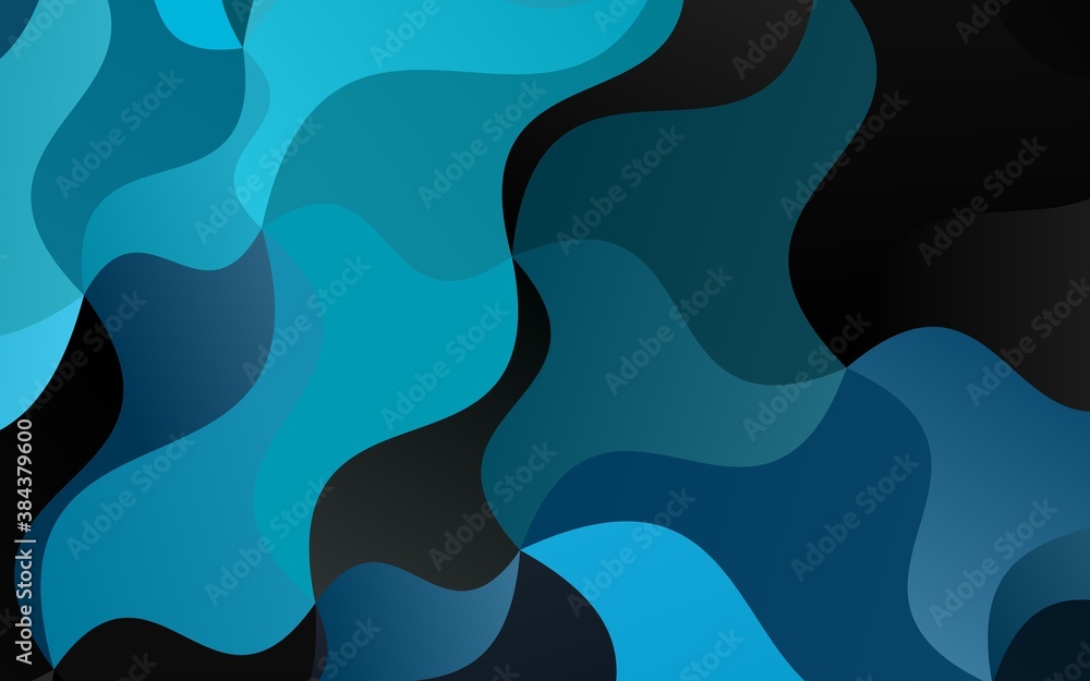 Light BLUE vector pattern with lava shapes.