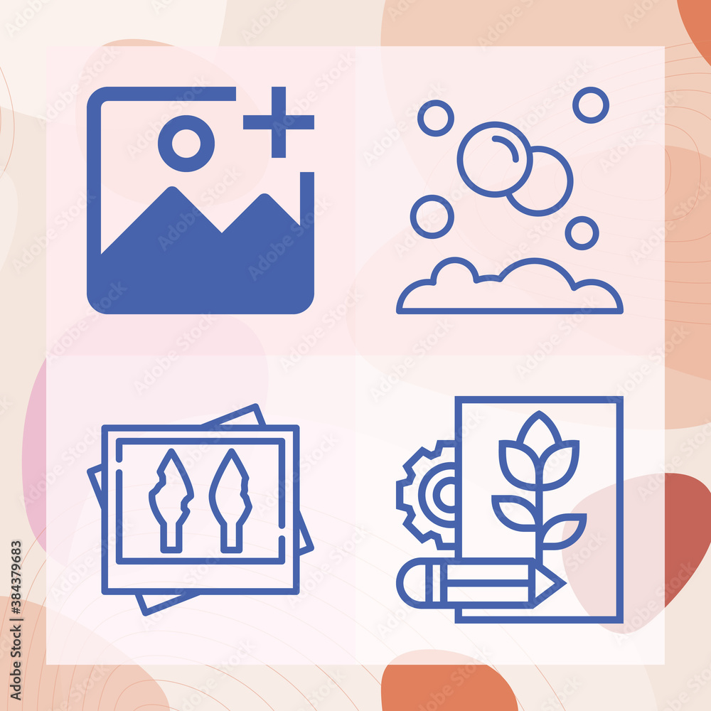 Simple set of border related lineal icons Simple set of border related lineal icons