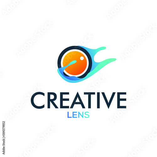 Creative circle logo, lens logo design, energy sphere logo design, circle power design concept