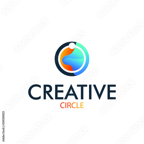 Creative circle logo, lens logo design, energy sphere logo design, circle power design concept