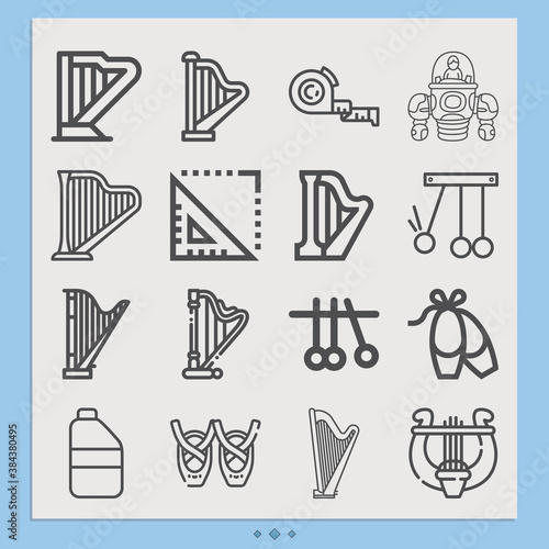 Simple set of quantum related lineal icons.